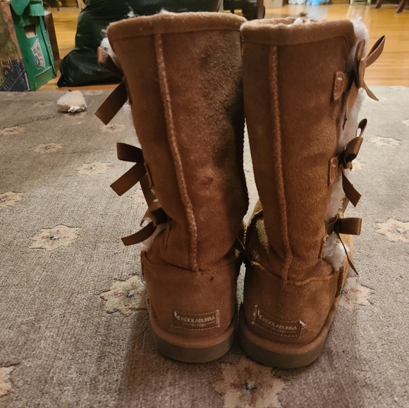 Koolaburro by UGGS camel suede leather youth girls size 4 GUC - Picture 3 of 10